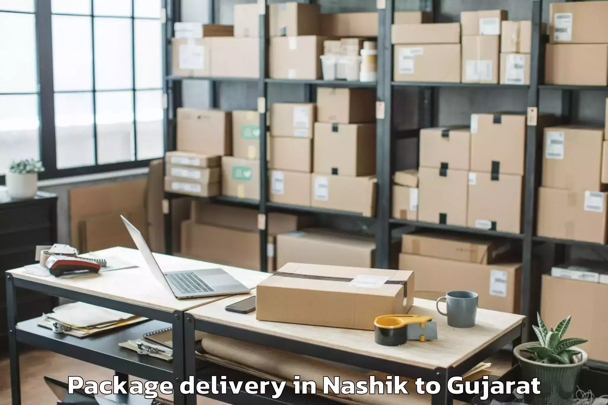 Book Nashik to Deendayal Port Trust Package Delivery Online